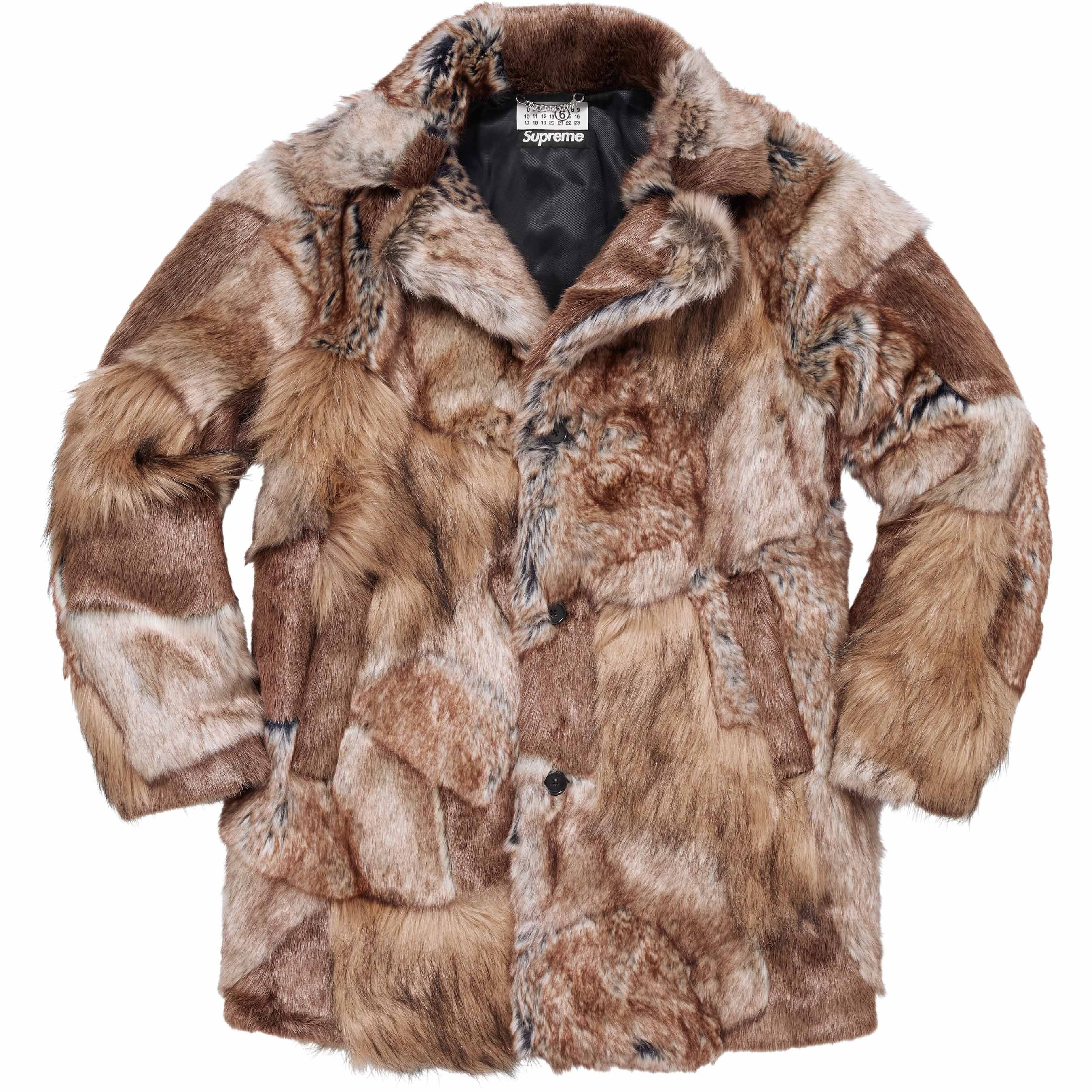 Supreme®/MM6 Maison Margiela Patchwork Faux Fur Coat view 3